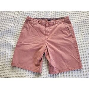 Johnnie O Shorts Mens 35 Pink Cotton Coastal